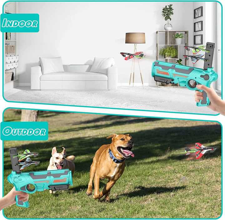 Airplane Launcher Toy with Foam Planes